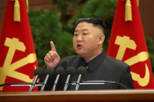 Kim Jong Un, who announced the launch of new North Korean spy satellites