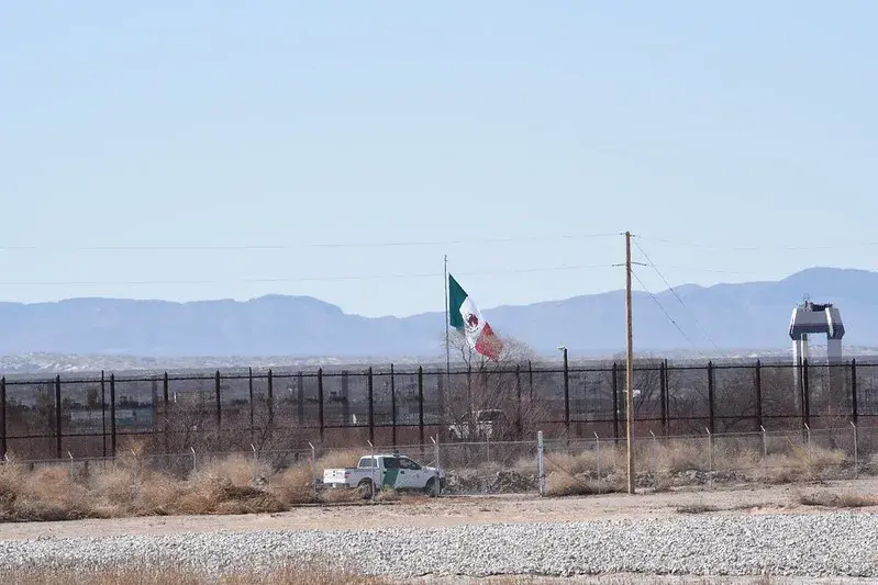 Border between U.S. and Mexico. Texas escalated border tensions.