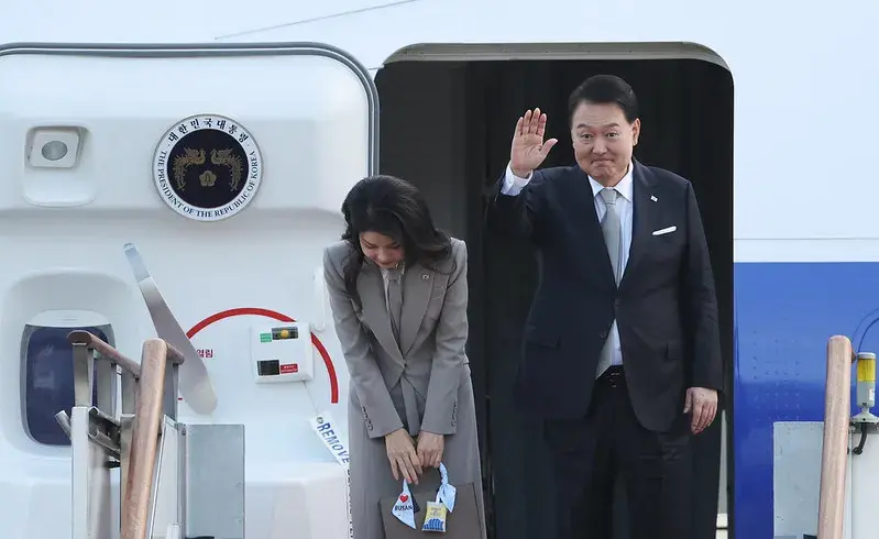 President Yoon Suk Yeol and his wife Kim Keon Hee.