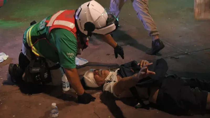 Protester wounded in the vicinity of Congress