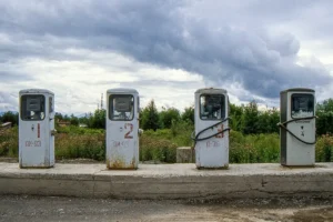 Old Russian gas pumps.