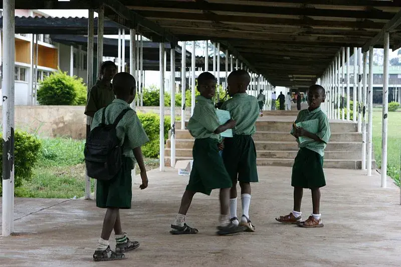 Children in a school of Nigeria.