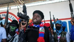 Jimmy Chérizier, head of armed gangs in Haiti.