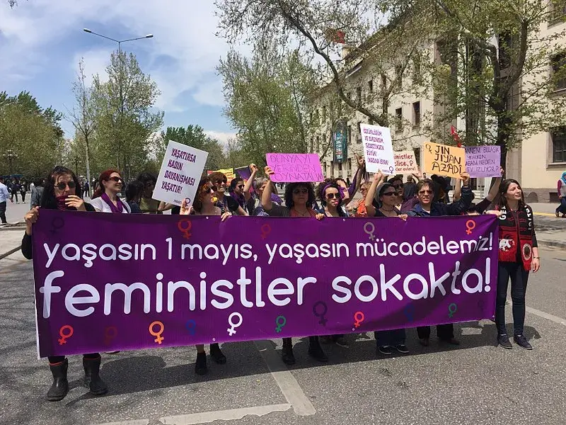 Feminist protest in Turkey.