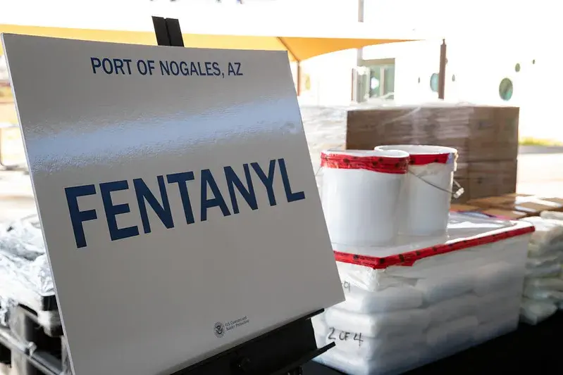 Fentanyl seizure by the authorities of the US.