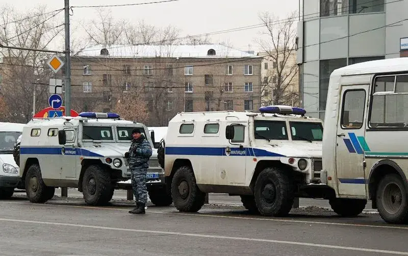 Vehicles of Russian police.