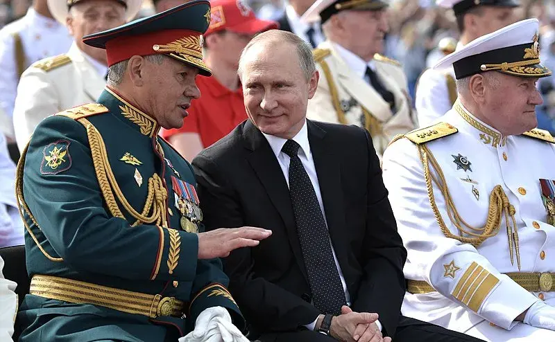Vladimir Putin and Sergei Shoigu.
