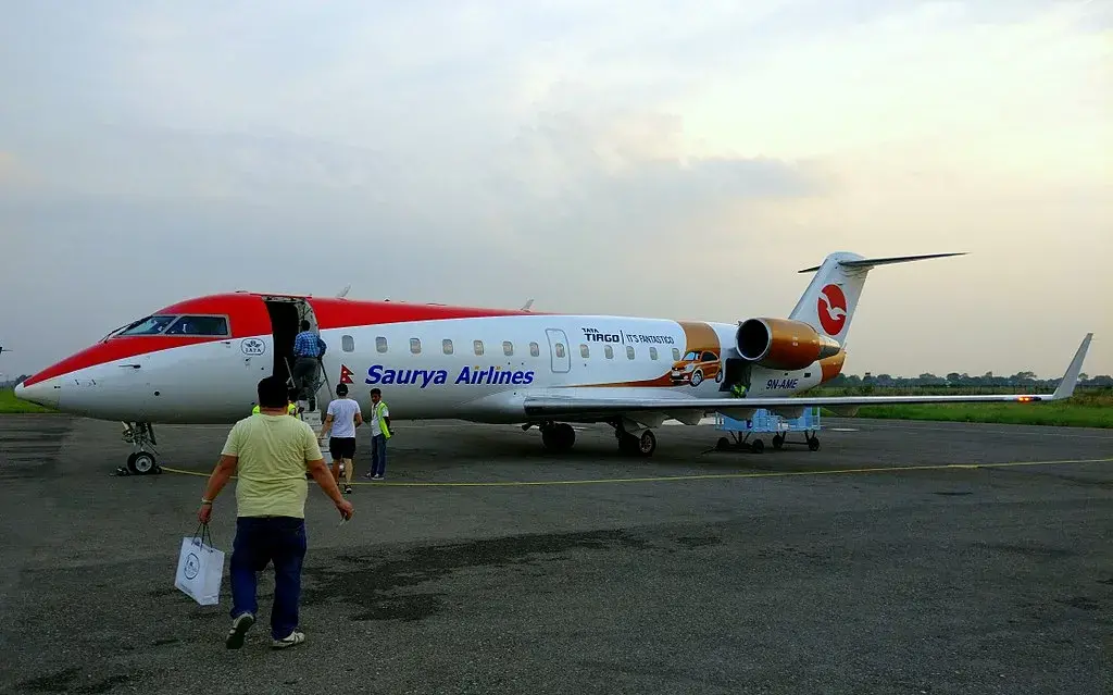 Saurya Airlines plane.
