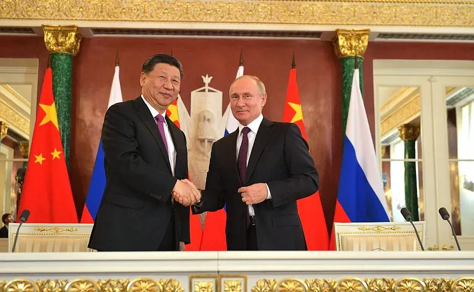 Xi Jinping and Vladimir Putin.